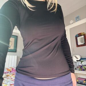 Elegant Black Long Sleeve Women's Top